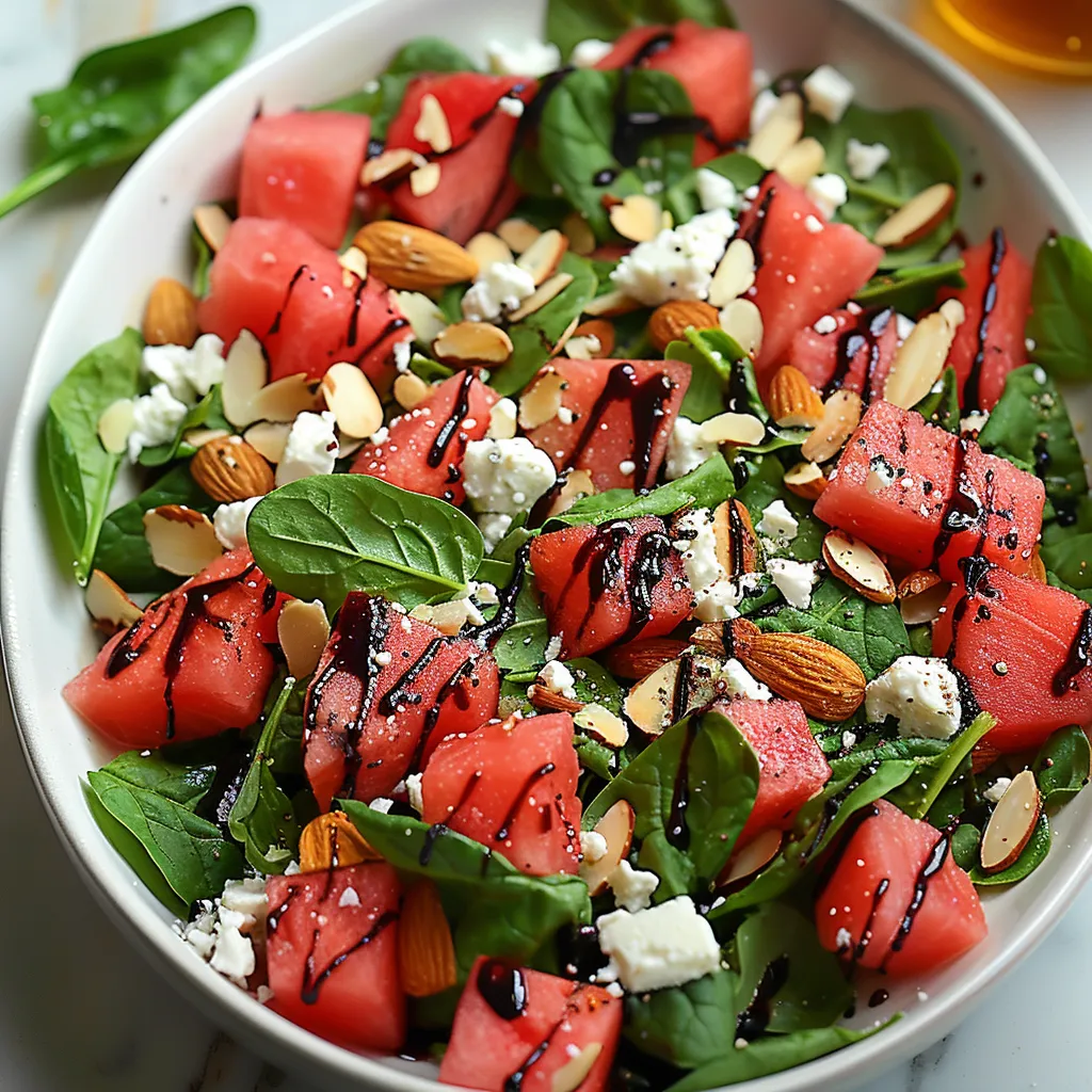 Easy Watermelon Feta Spinach Salad: Your Summer Go-To Dish